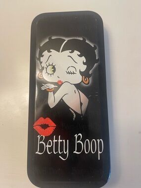 Betty Boop Watch Clear Strap in Metal Container New Old Stock 1998